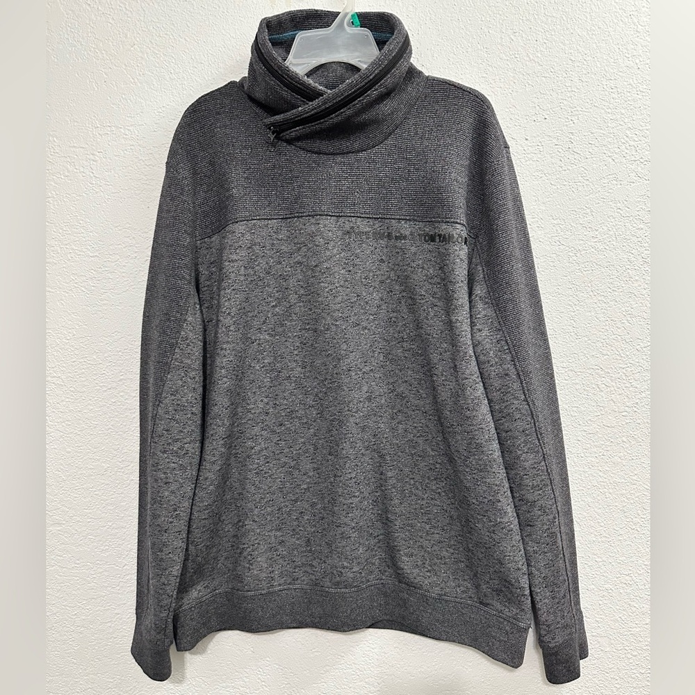 Men’s Tom Tailor Stand Up Collar Graphic Sweatshirt Size XXL